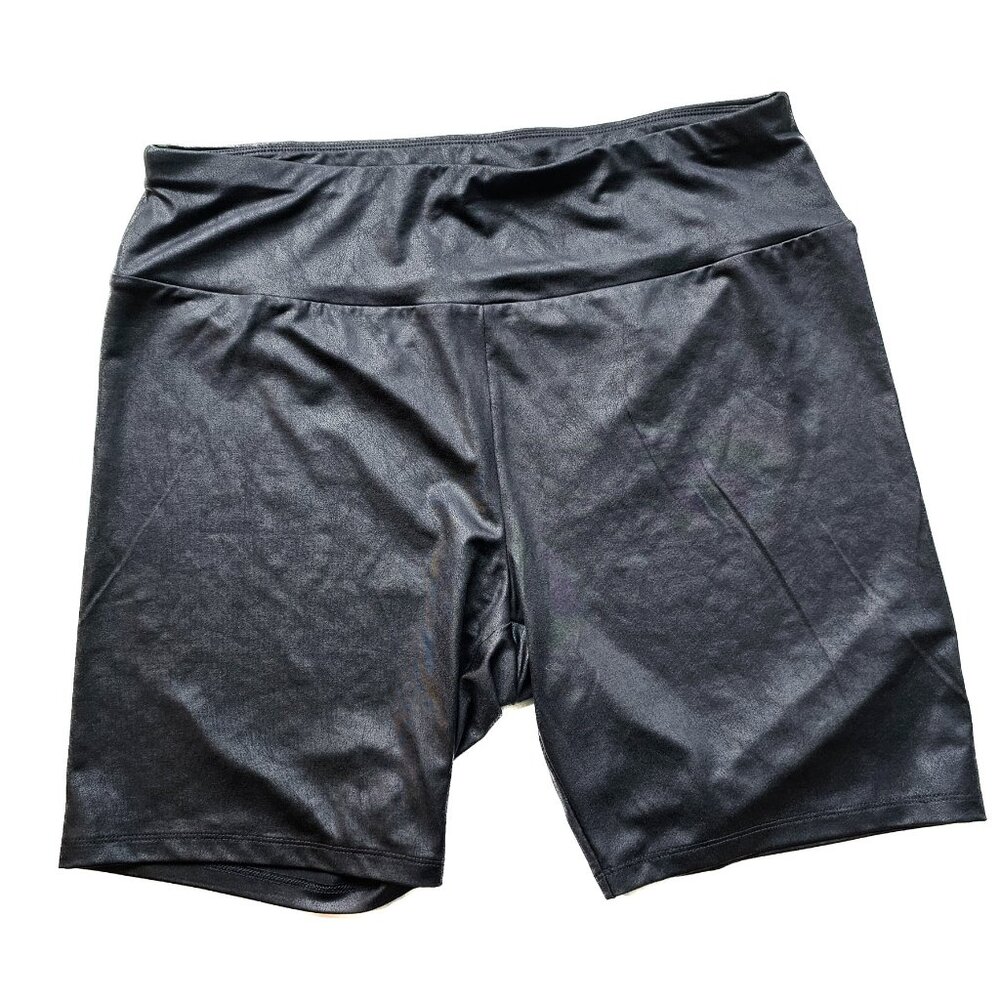 High-Waisted Liquid Shine Bike Shorts